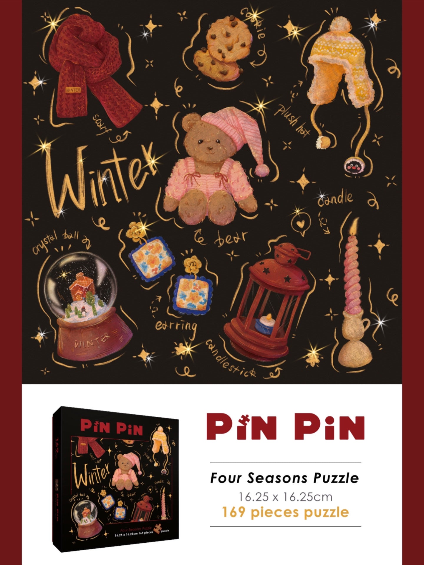 Four Seasons: Winter - 169 piece puzzle with frame