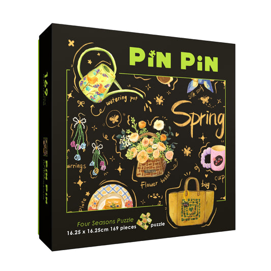 Four Seasons: Spring - 169 piece puzzle with frame